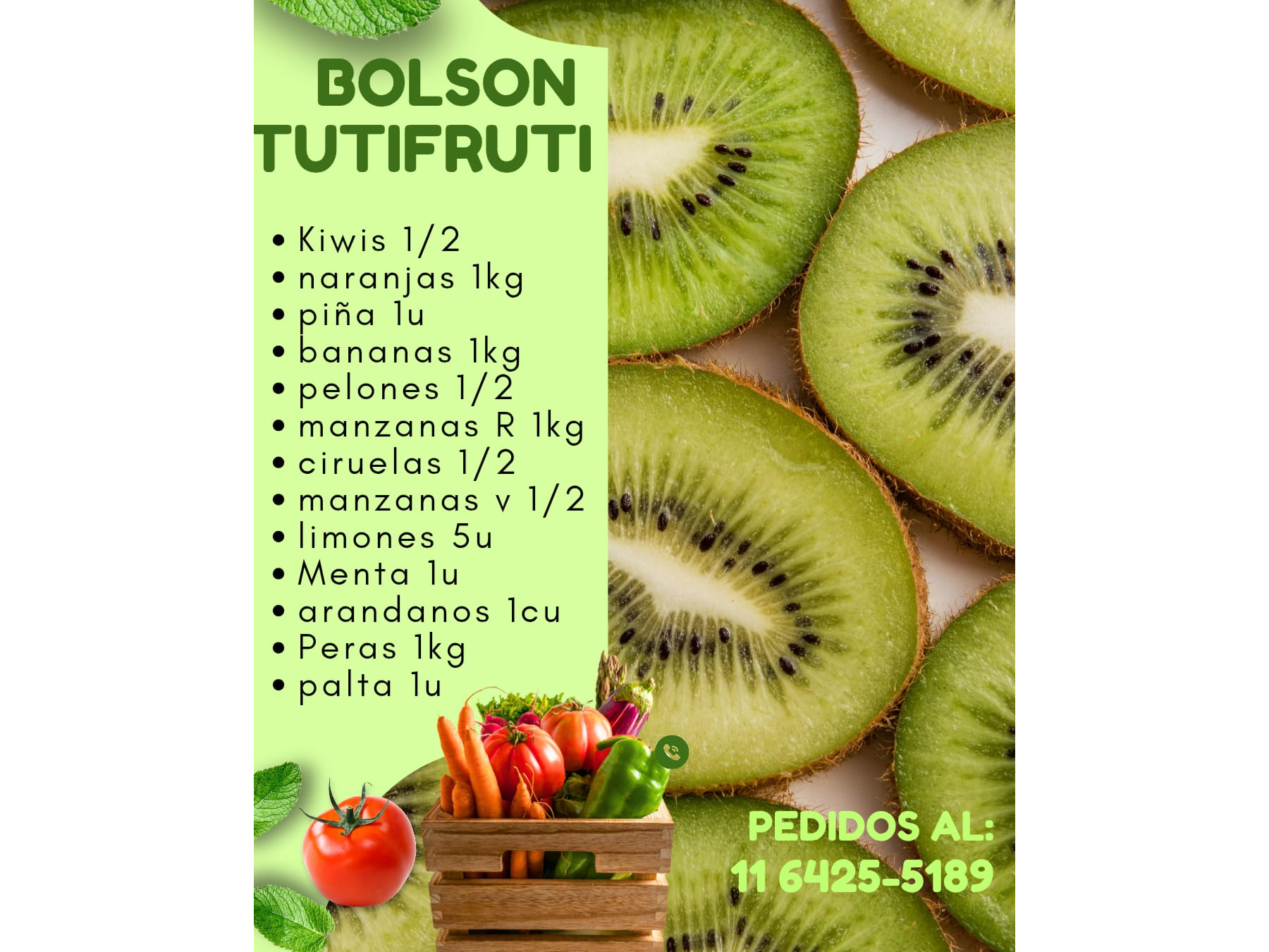 BOLSON TUTIFRUTI  ( FRUTAL )