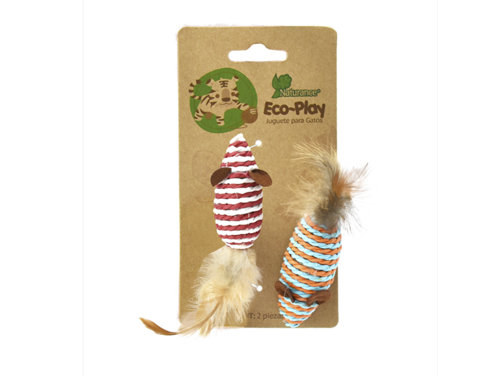 JUGUETE RATON C/PLUMA ECOPLAY - 2 PZ. (FL8234)