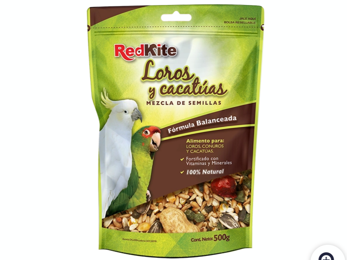 MEZCLA DE SEMILLAS P/LOROS Y CACATUAS 500 G. (FL4013)