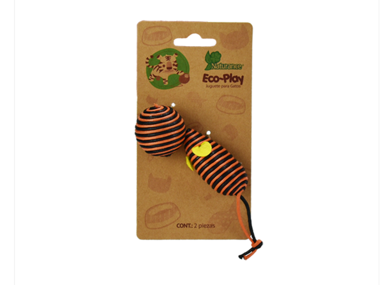 JUGUETE BOLA Y RATON ECOPLAY - 2 PZ. (FL8244)