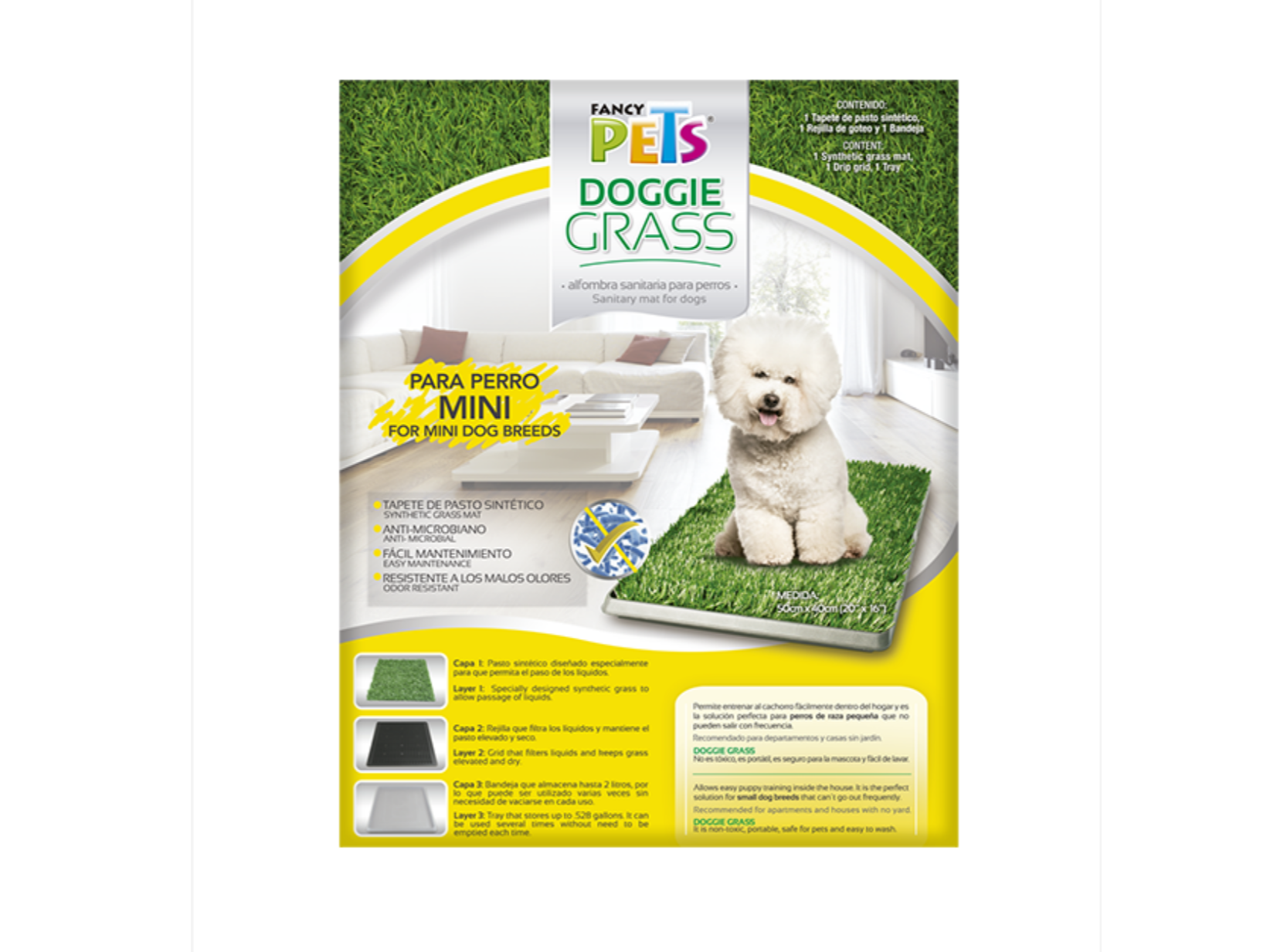 DOGGIE GRASS XCH 50 X 40 CM. (FL7998)