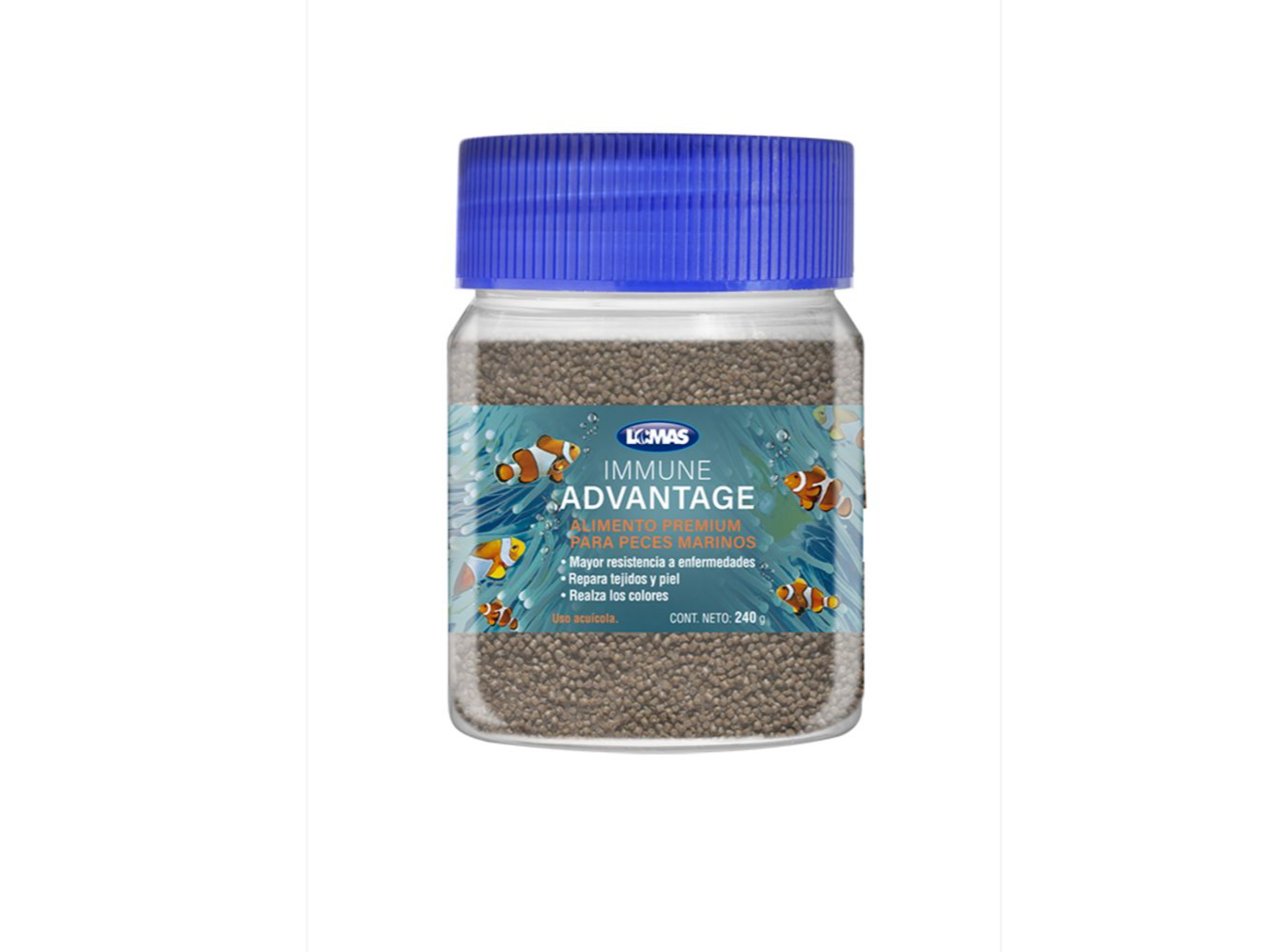ALIMENTO P/PECES MARINOS CON AJO 240 G.  (FL2132)