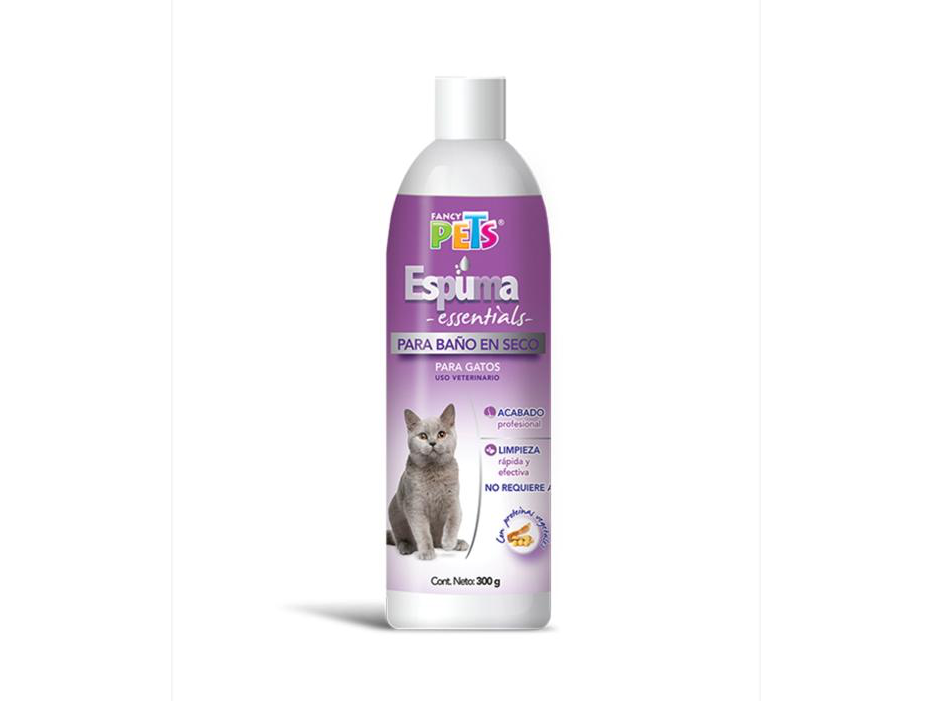 ESPUMA P/BAÑO EN SECO P/GATOS ESSENTIALS 300 G.  (FL3854)