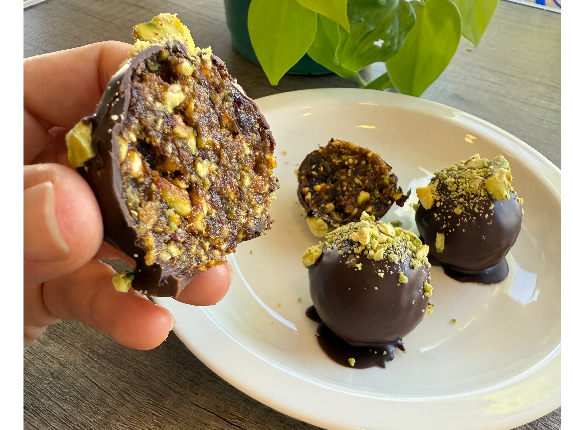 Trufas de pistacho x2un