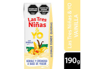LAS TRES NIÑAS, YOGUR BEBIBLE SABOR VAINILLA