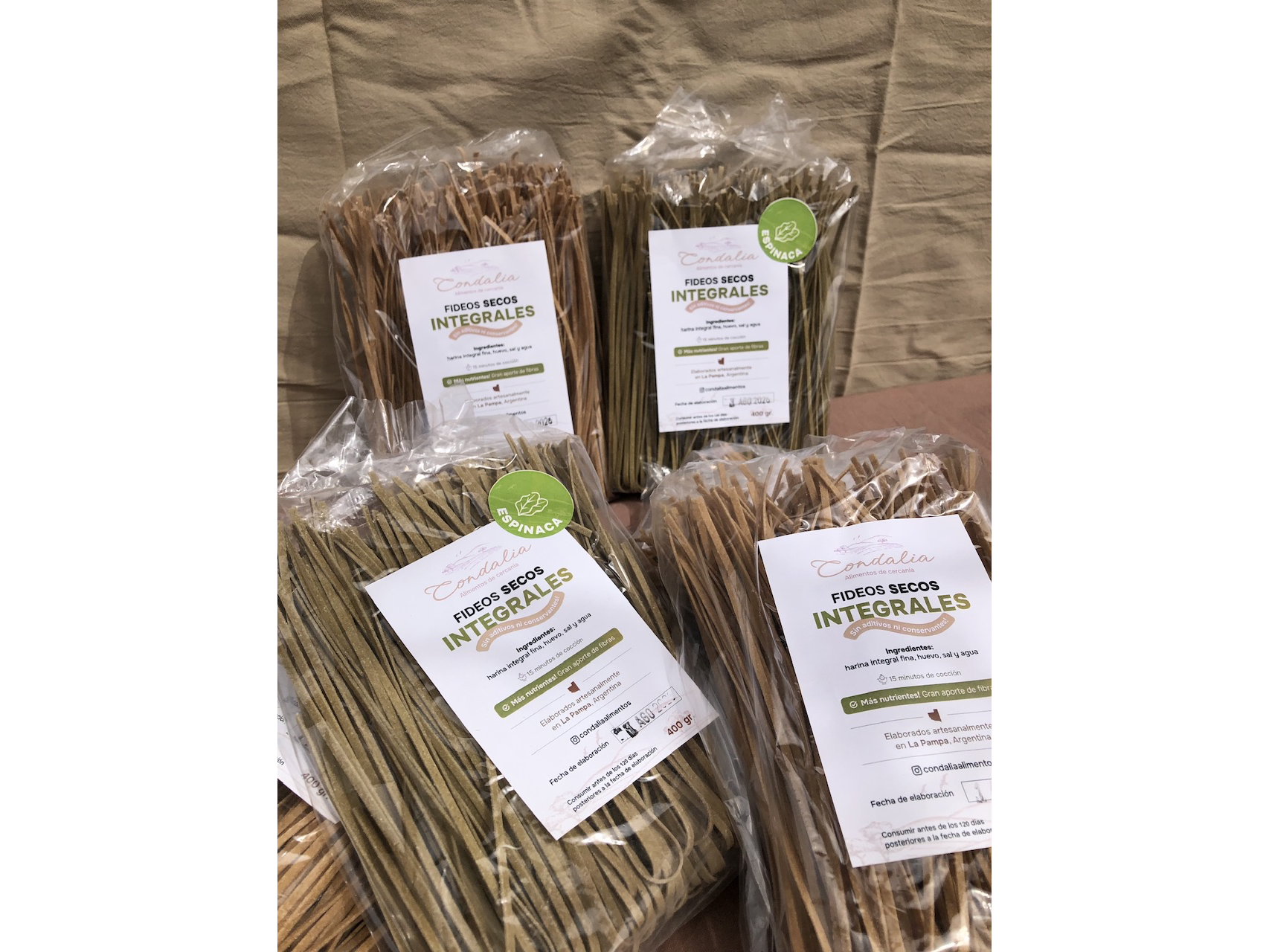 Fideos secos integrales