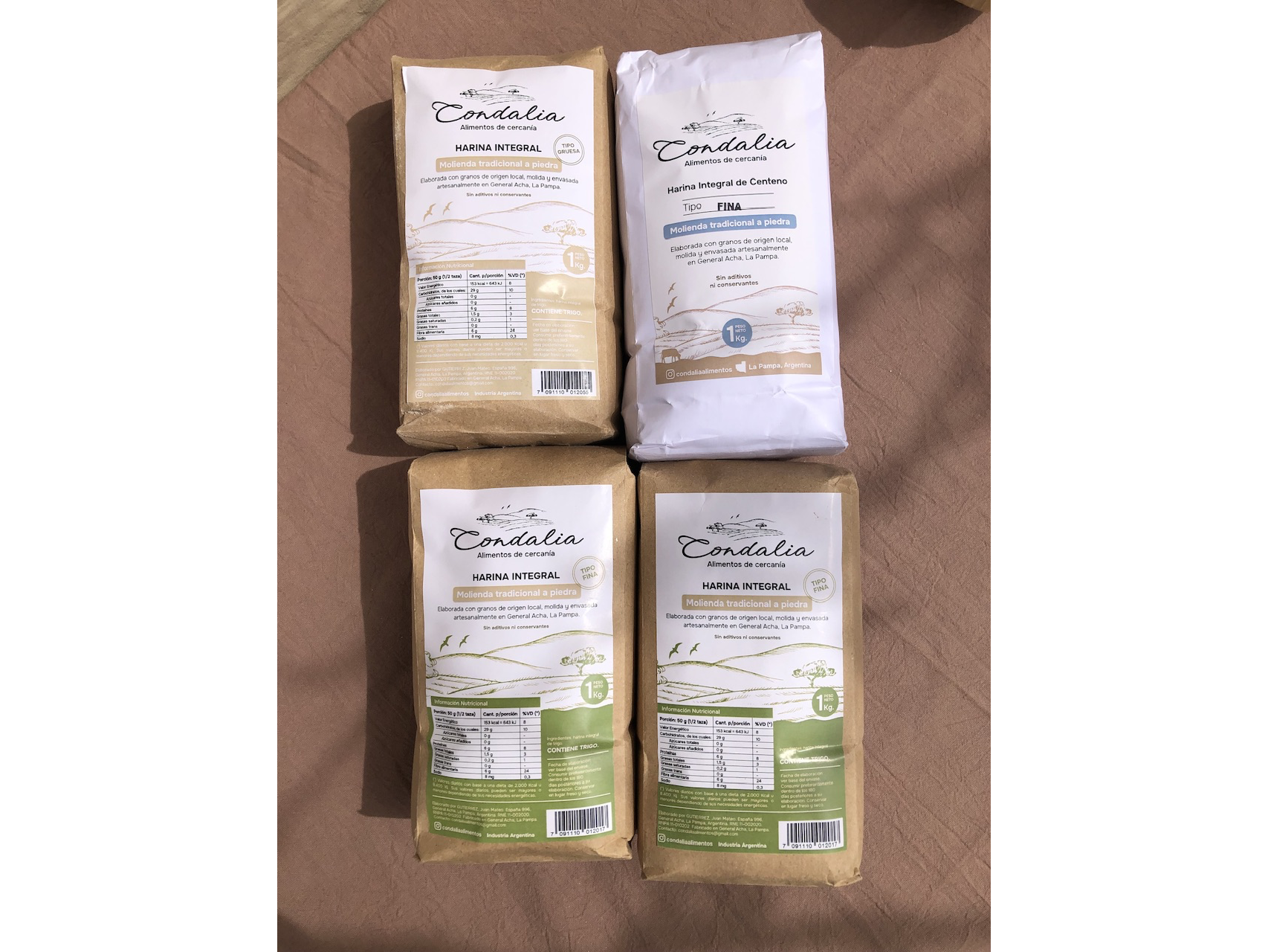 Harina de trigo integral agroecológica