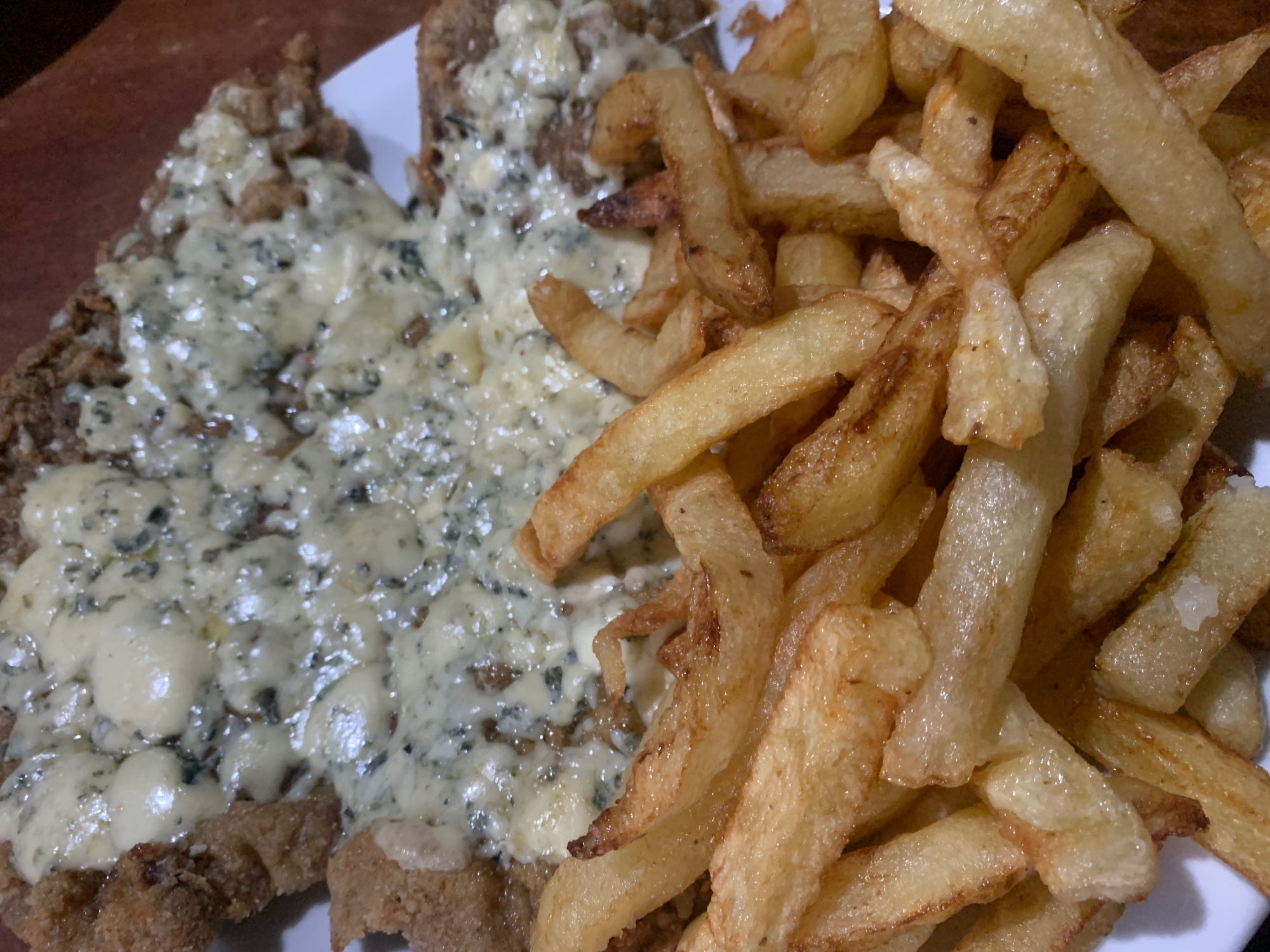 Milanesa al roquefort