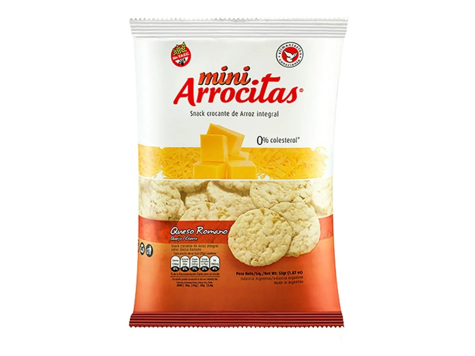 Mini Arrocitas QUESO 53g. -SIN TAAC-
