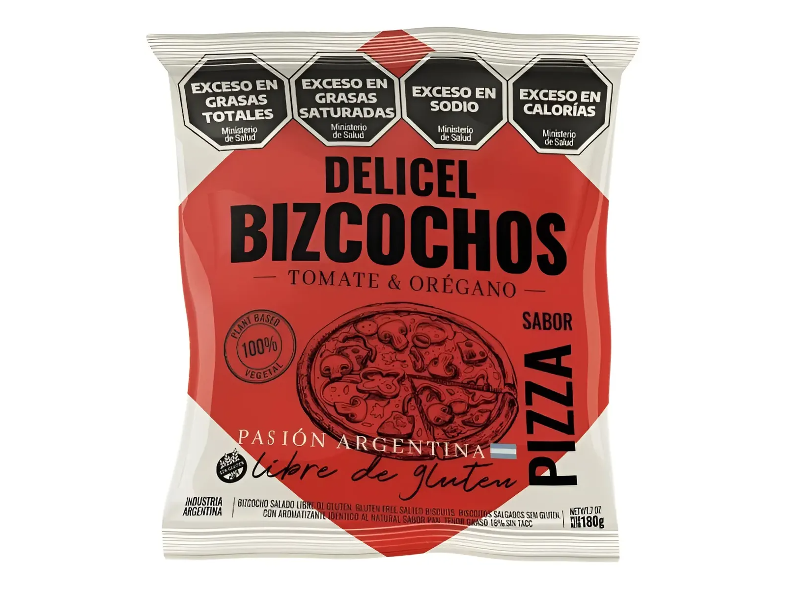 Bizcochos Sabor PIZZA 180 grs DELICEL - SIN TACC