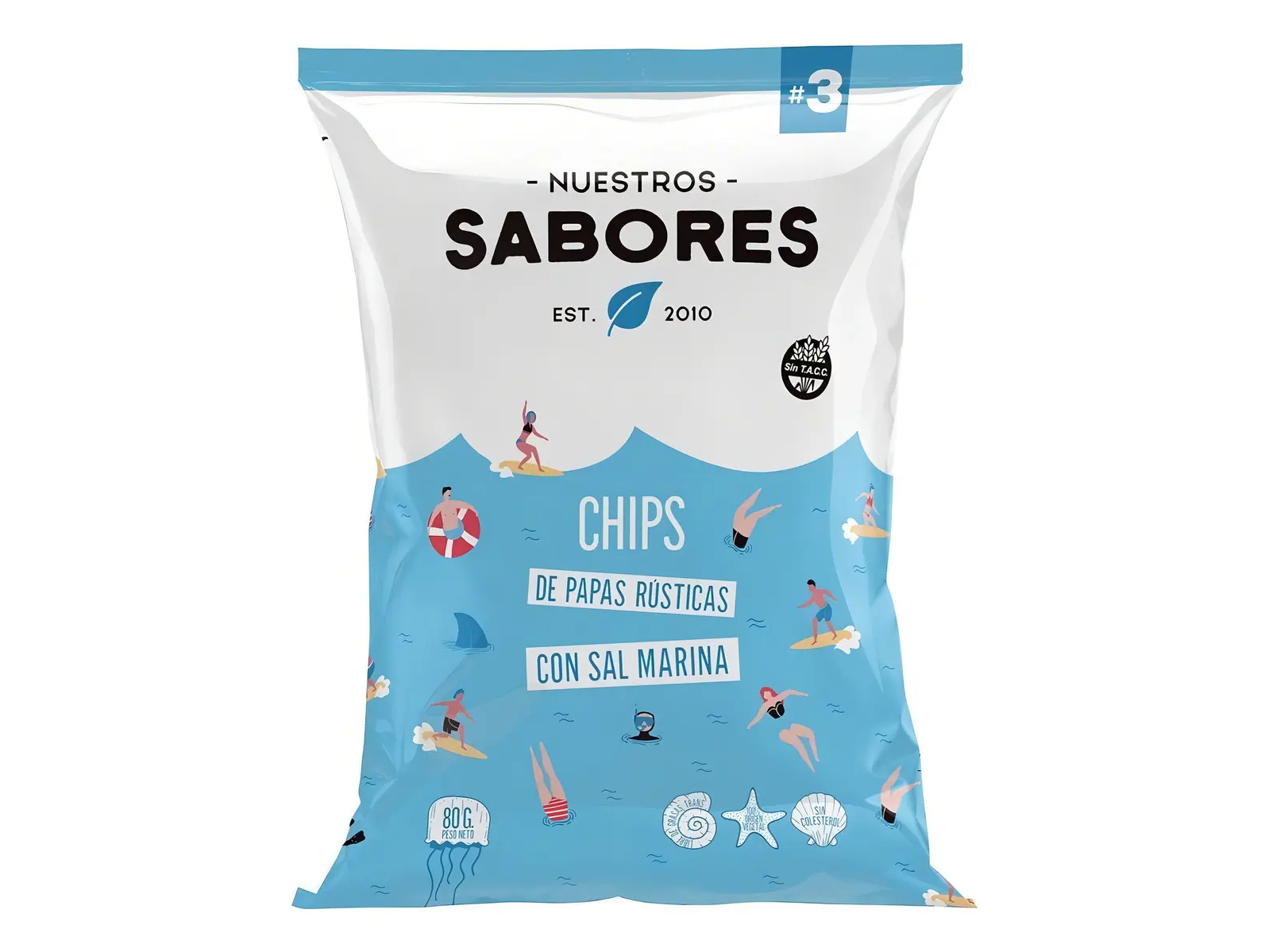 Papas Rústicas con Sal Marina Nuestros Sabores SIN TACC