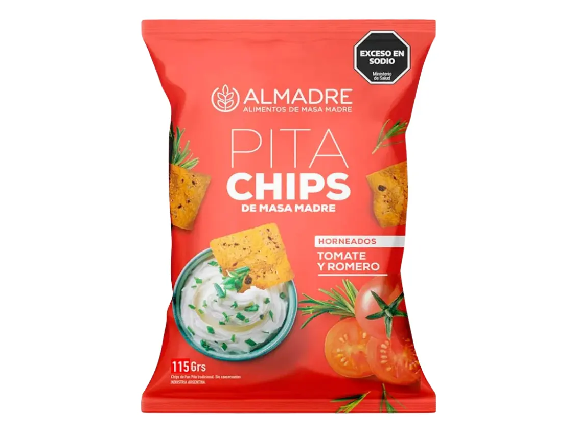 Pita Chips Tomate y Romero 170 grs MASA MADRE - ALMADRE