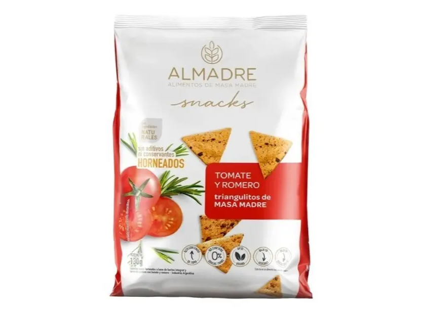 Snack Tomate y Romero 130 grs MASA MADRE - ALMADRE