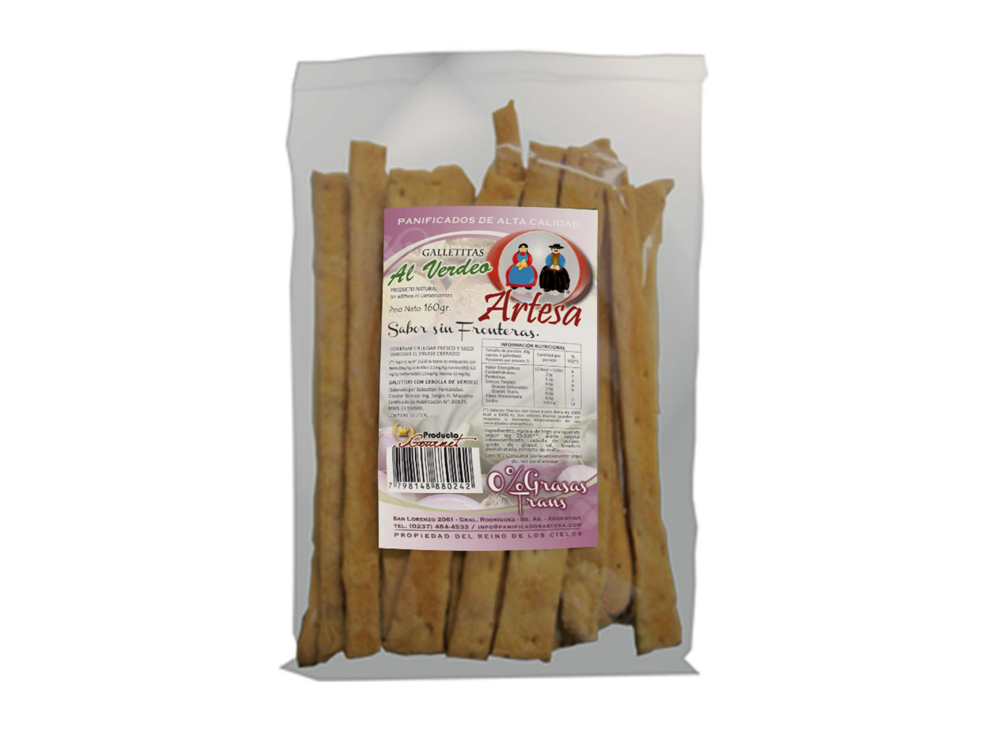 Talitas Veganas Sabor VERDEO 160 grs - ARTESA