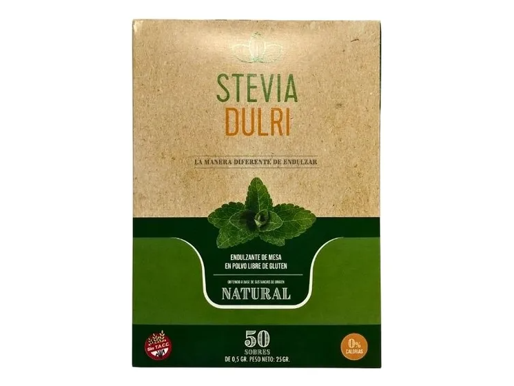 Stevia en Polvo 50 Sobres 0,5 grs c/u - DULRI