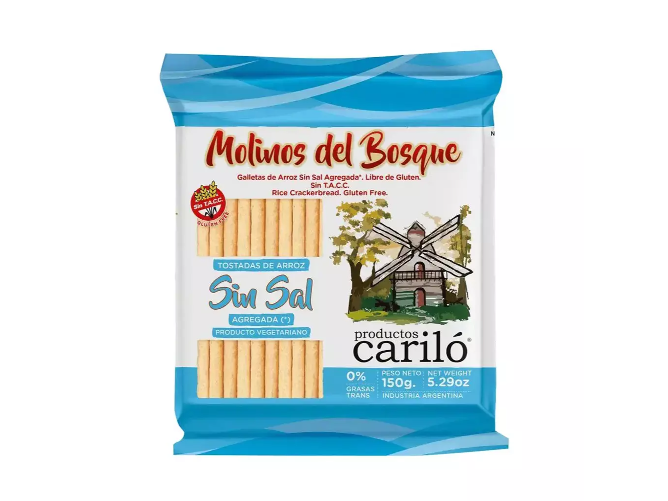 Galletas de Arroz Sin Sal 150 grs SIN TACC - CARILO
