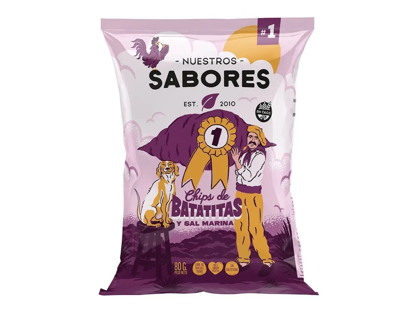 Chips de Batatitas y Sal Marina Nuestros Sabores sin tacc