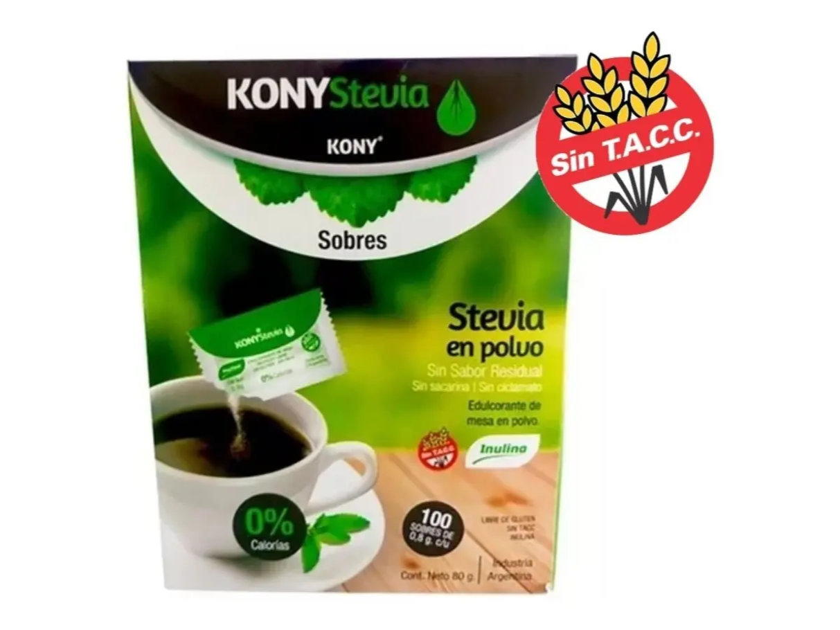 Stevia en Polvo 100 Sobres 0,8 grs c/u - KONY