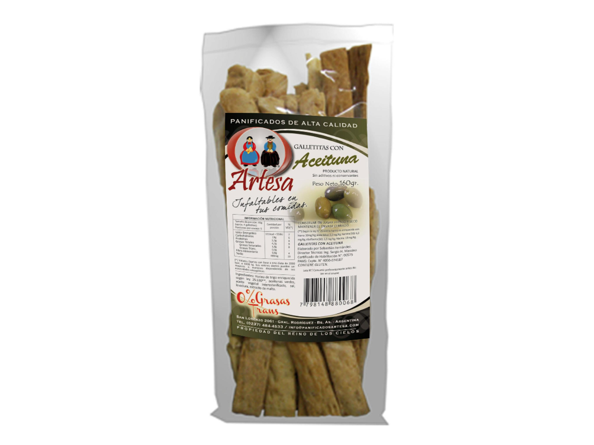 Artesitas Veganos Oliva y Oregano 140 grs - ARTESA
