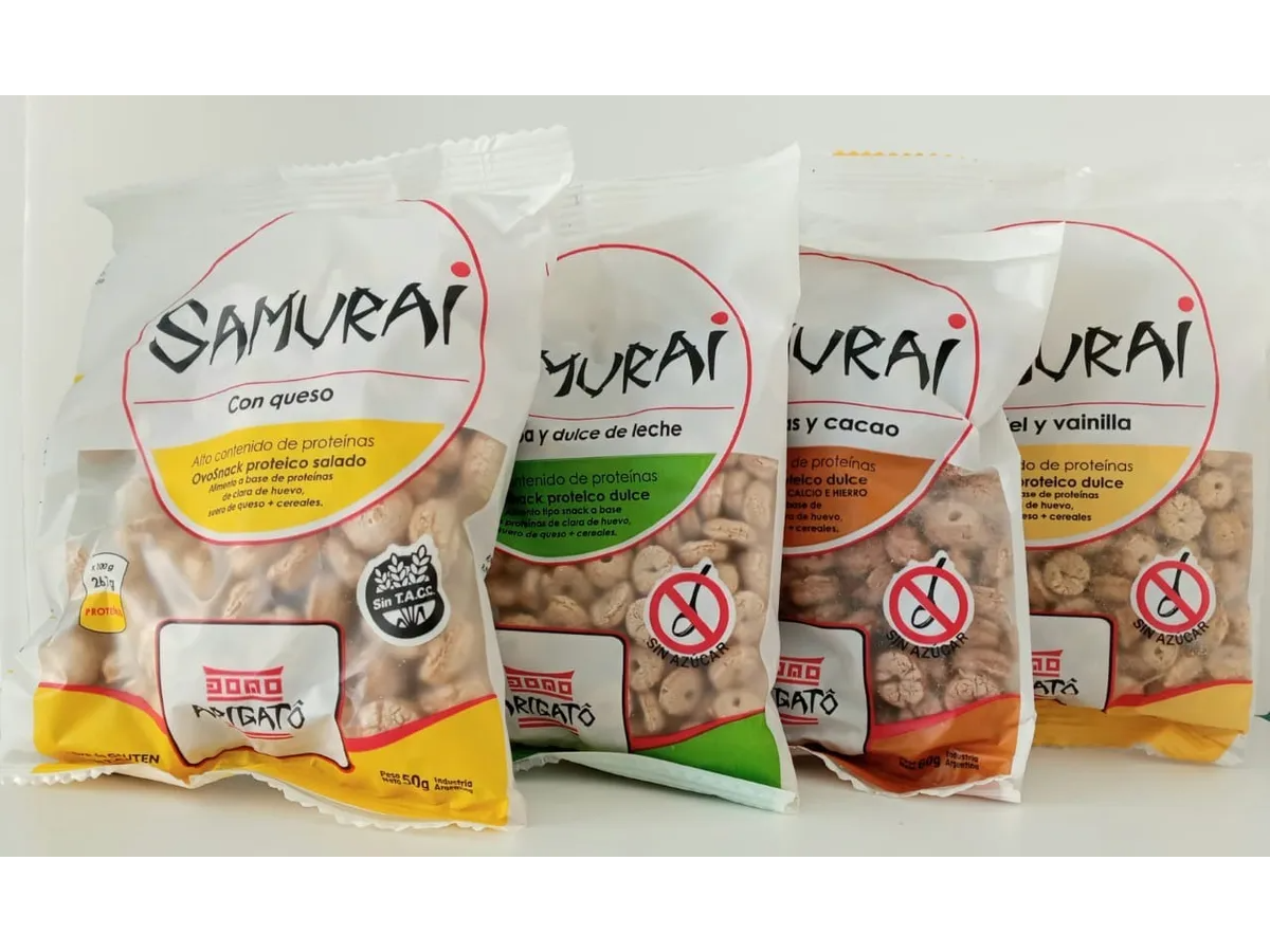 Snack a base de Proteínas Sabor Queso SAMURAI SIN TACC