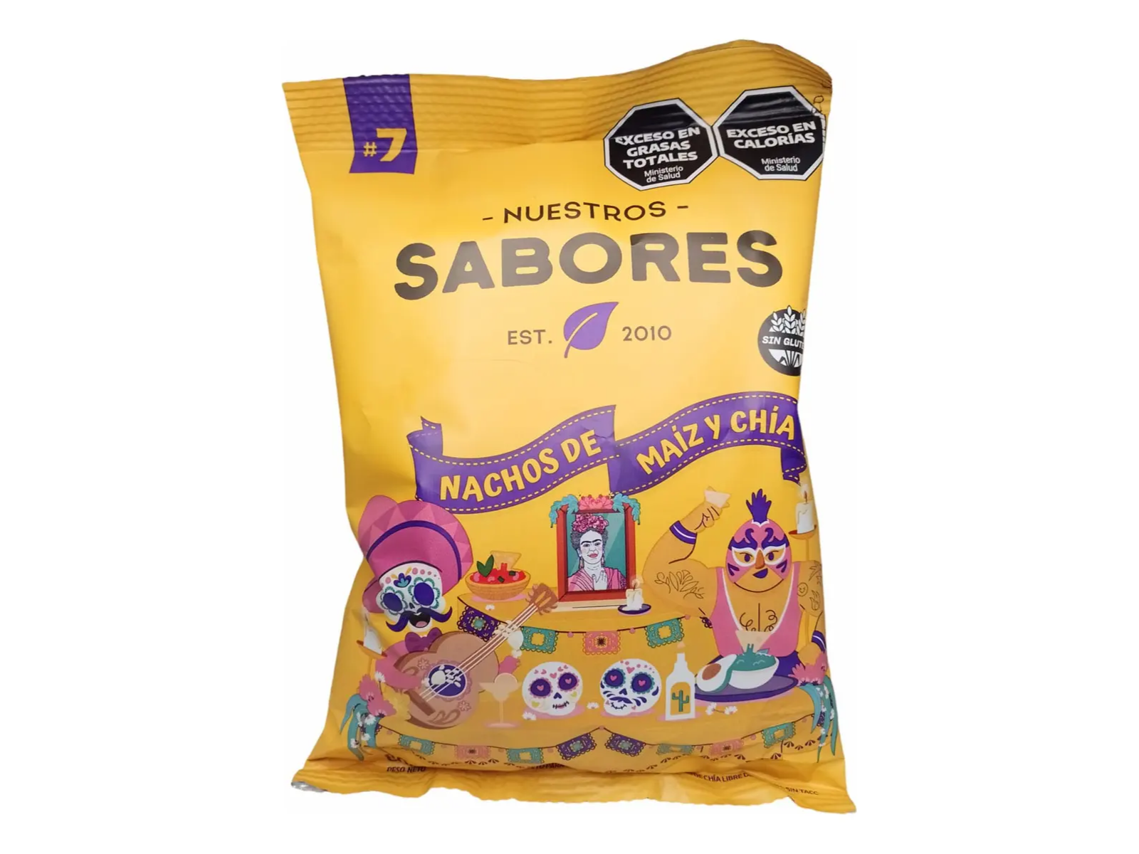 Nachos Chips de Maíz y Chía - Nuestros Sabores SIN TACC