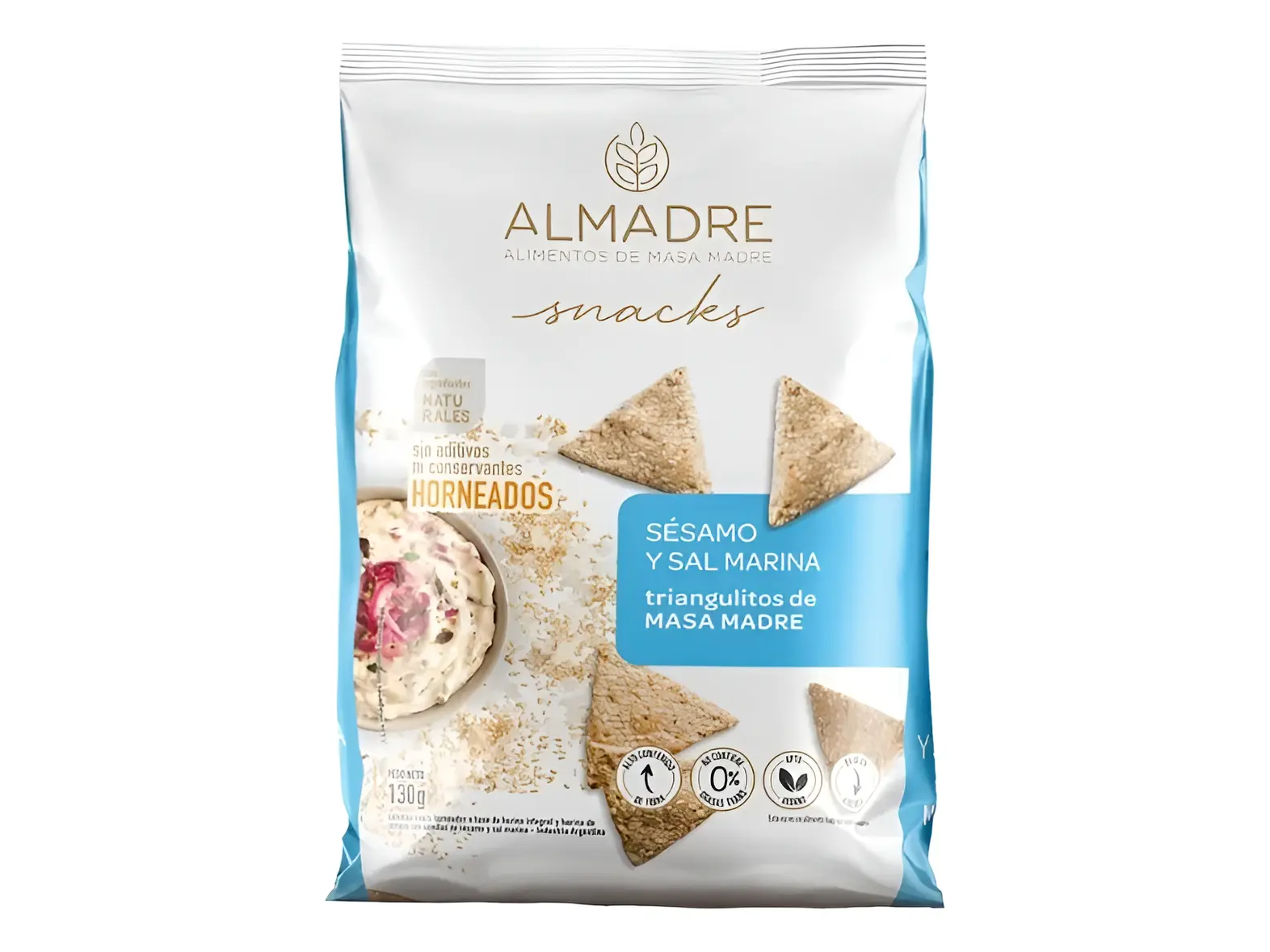 Snack Sésamo y Sal Marina 130 grs MASA MADRE - ALMADRE