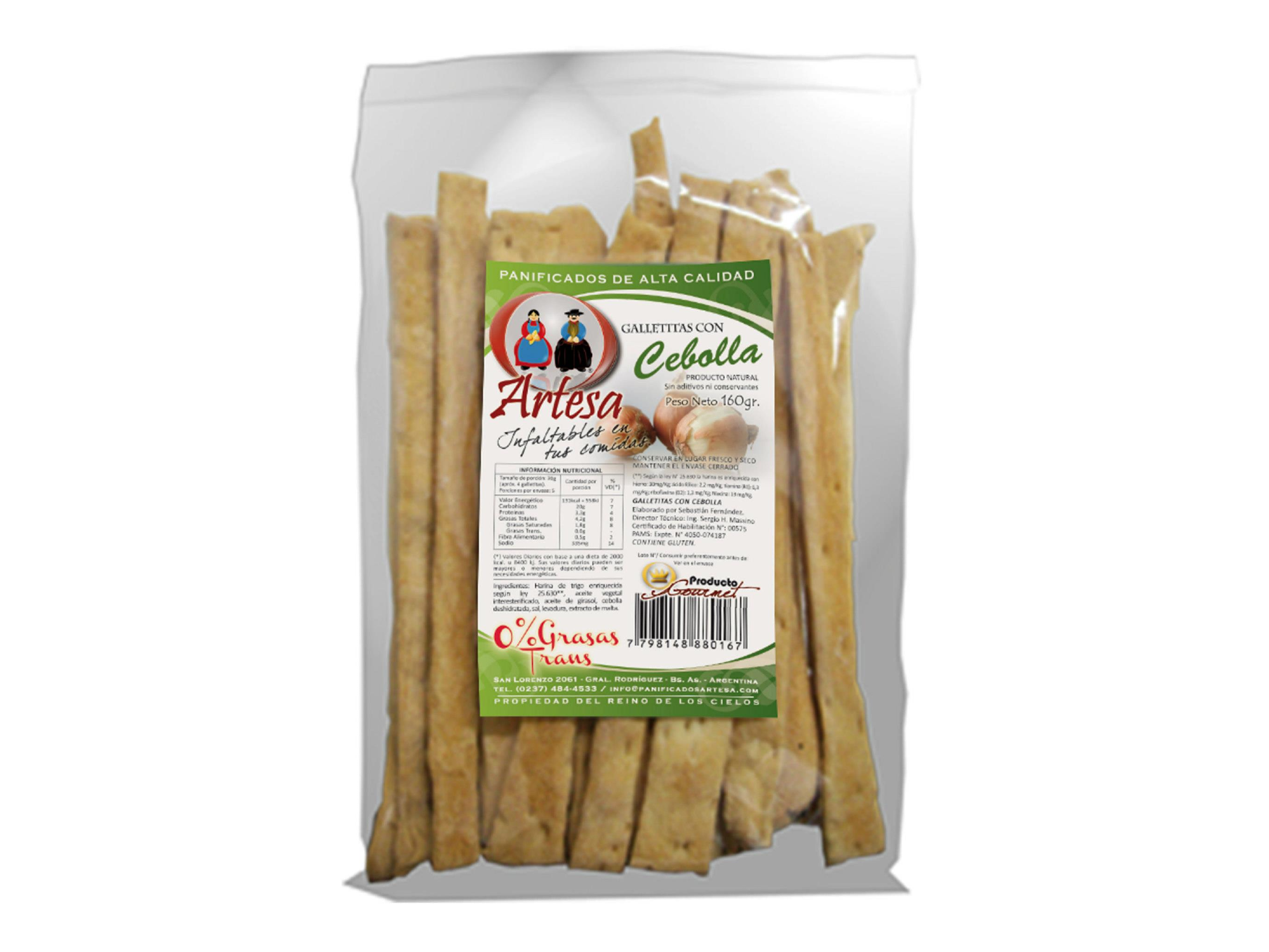 Talitas Veganas Sabor Cebolla 160 grs - ARTESA