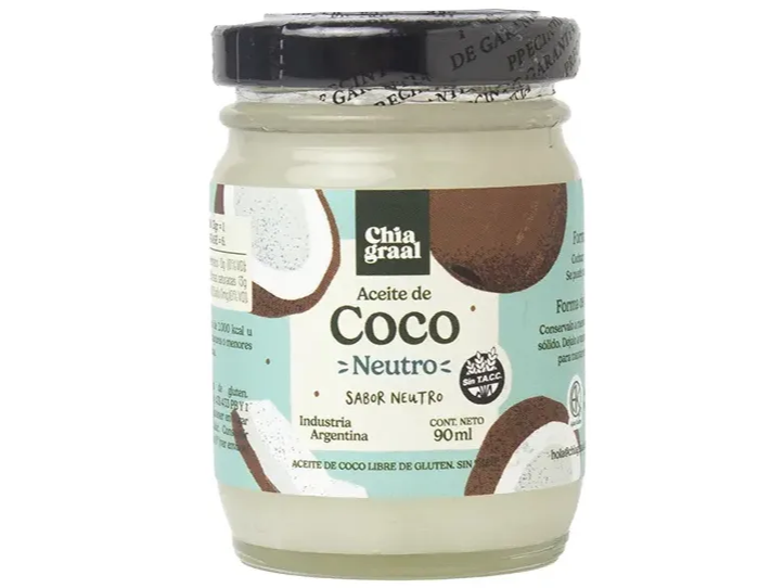 Aceite de Coco Neutro Chia Graal x 90 ml SIN TACC
