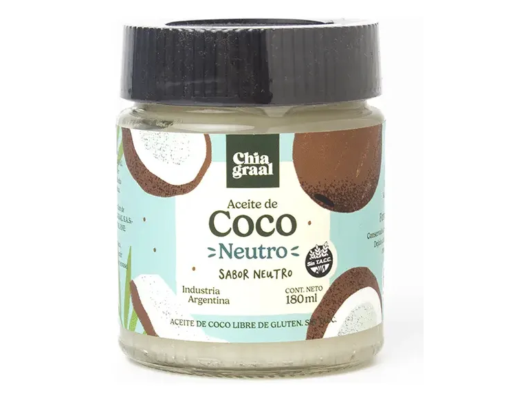 Aceite de Coco Neutro Chia Graal x 180 ml SIN TACC