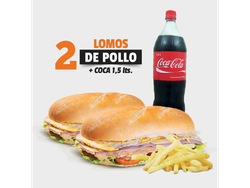 2 Lomos de Pollo + Coca 1,5 lts