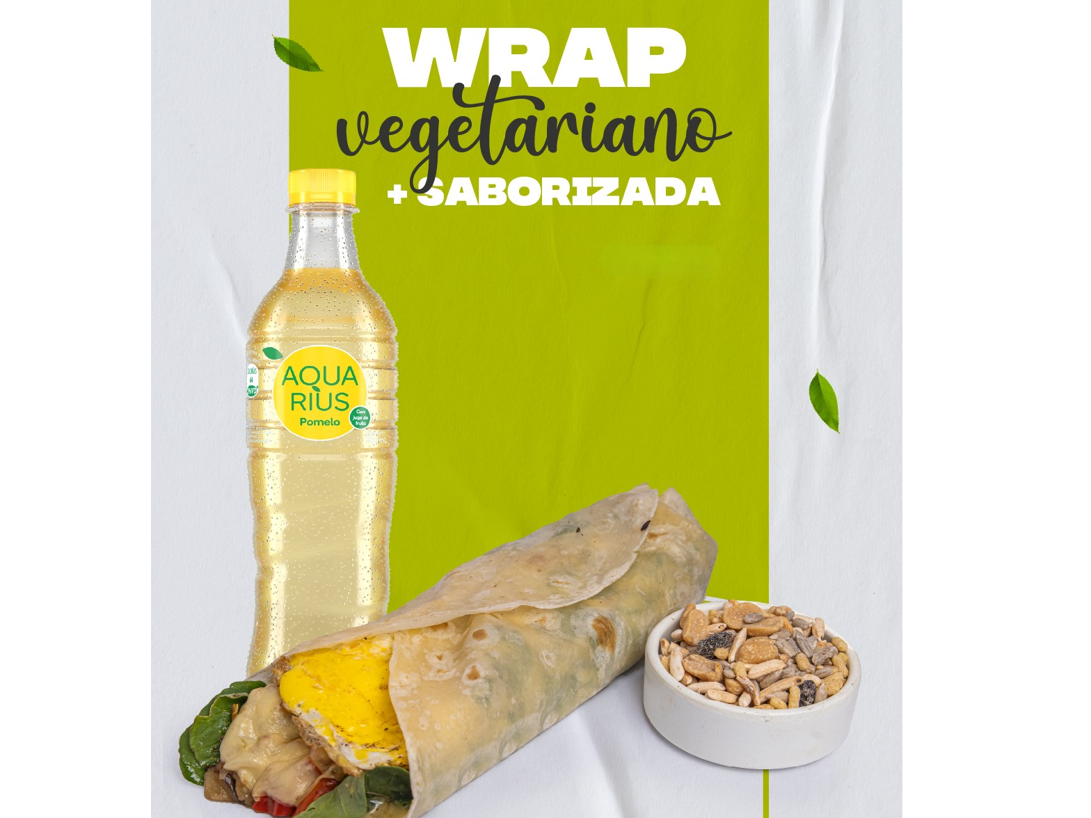 1 Wrap vegetariano + aquarius 500ml