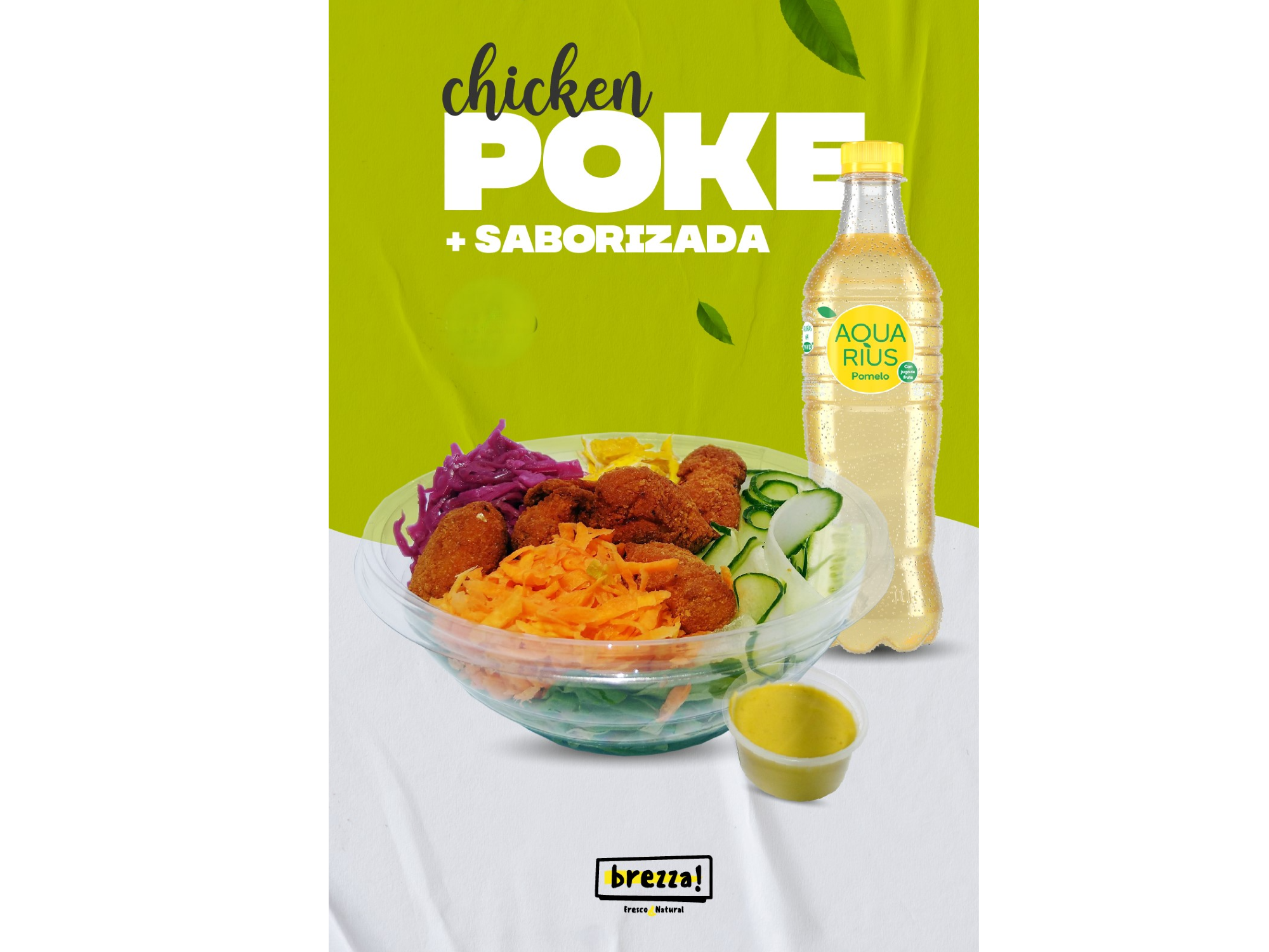 Chiken poke + saborizada 500 cc