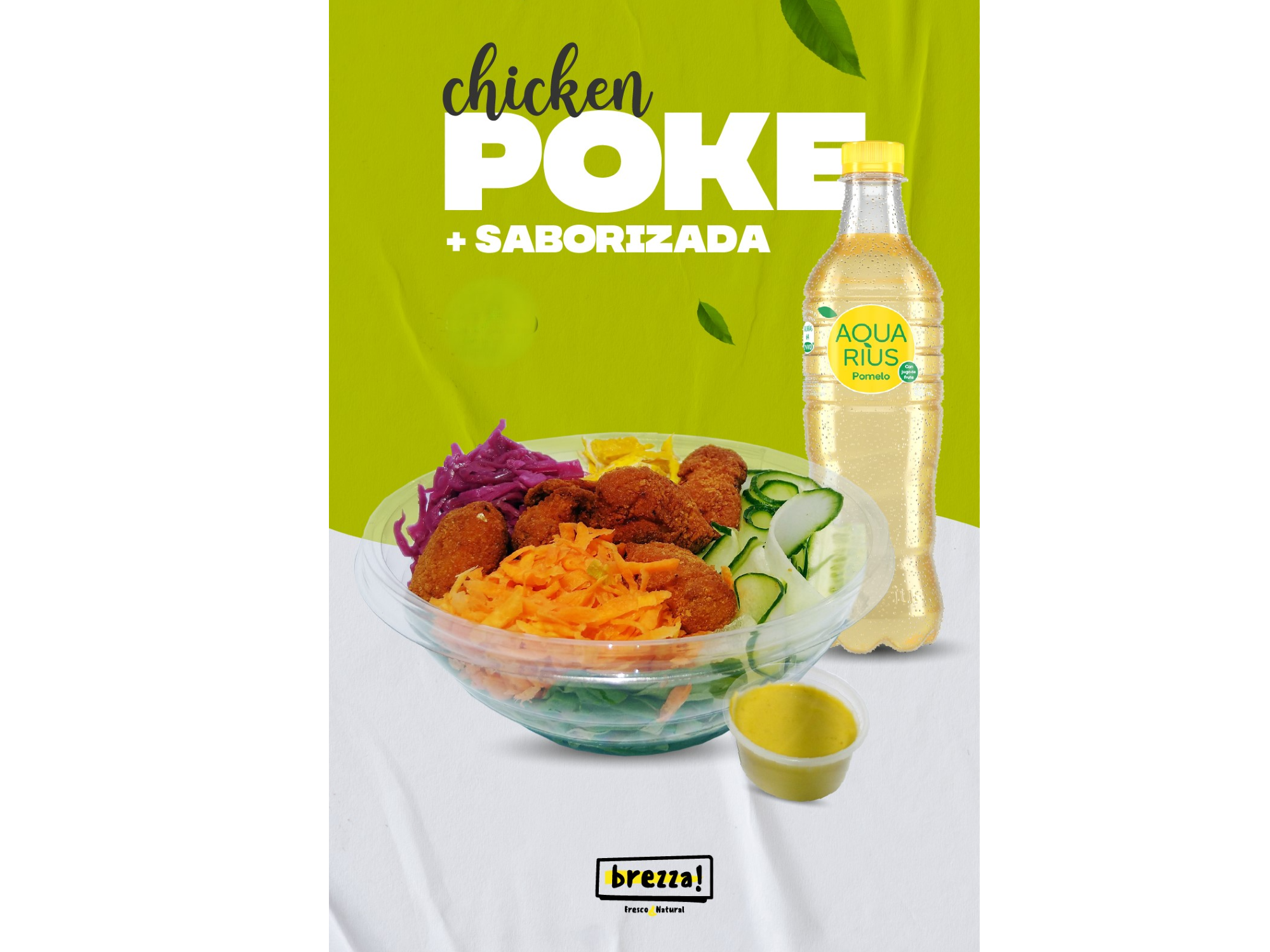 Chiken poke + saborizada 500 cc