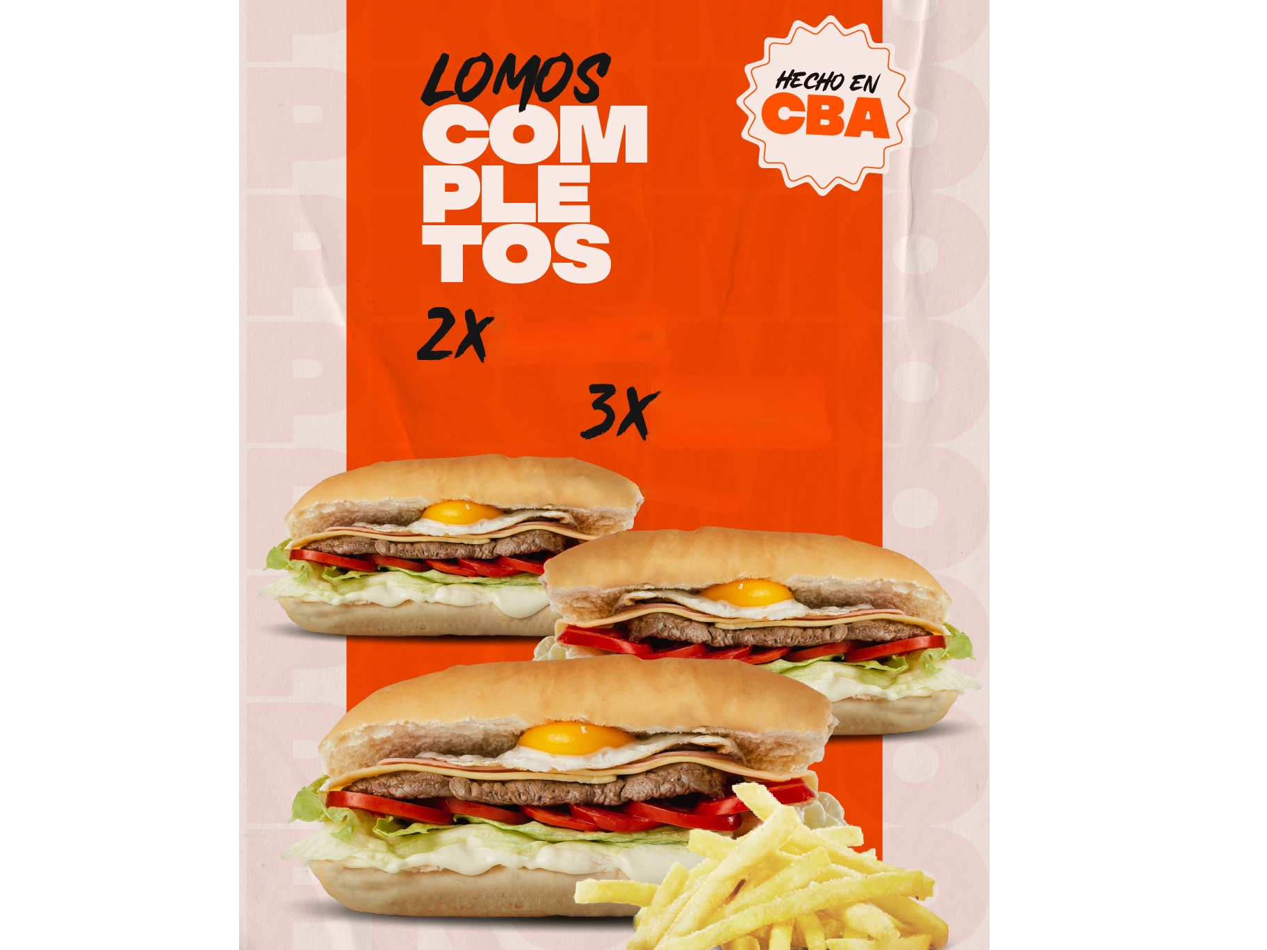 Promo 2 / 3 lomos de carne