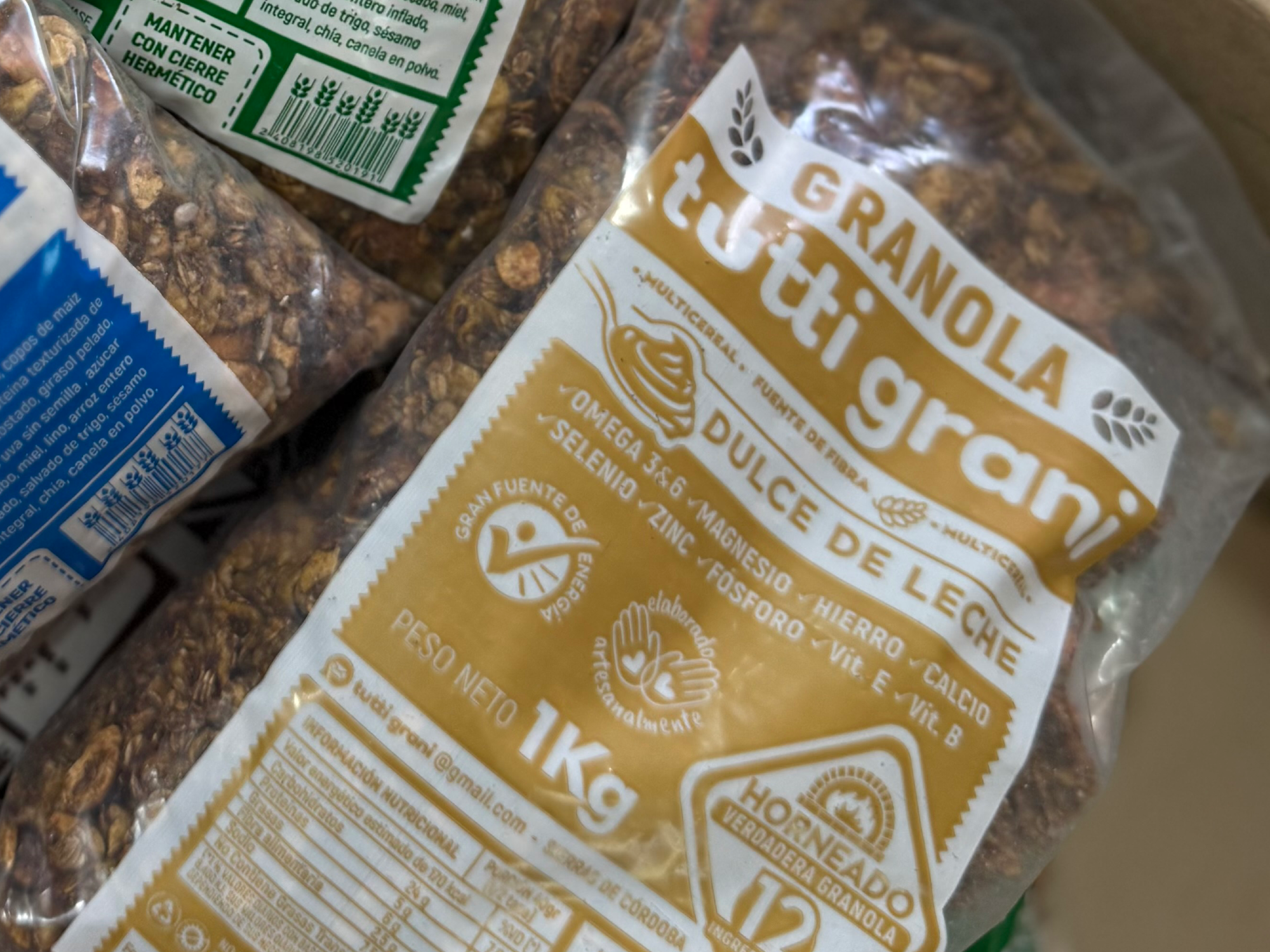 Granola dulce de leche