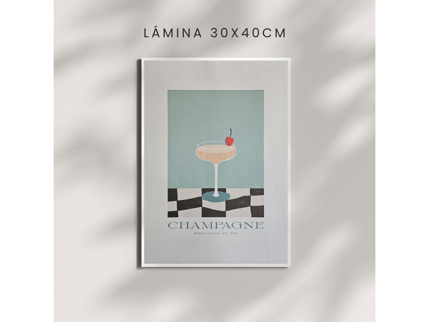 Lámina "Champagne" - 30x40cm