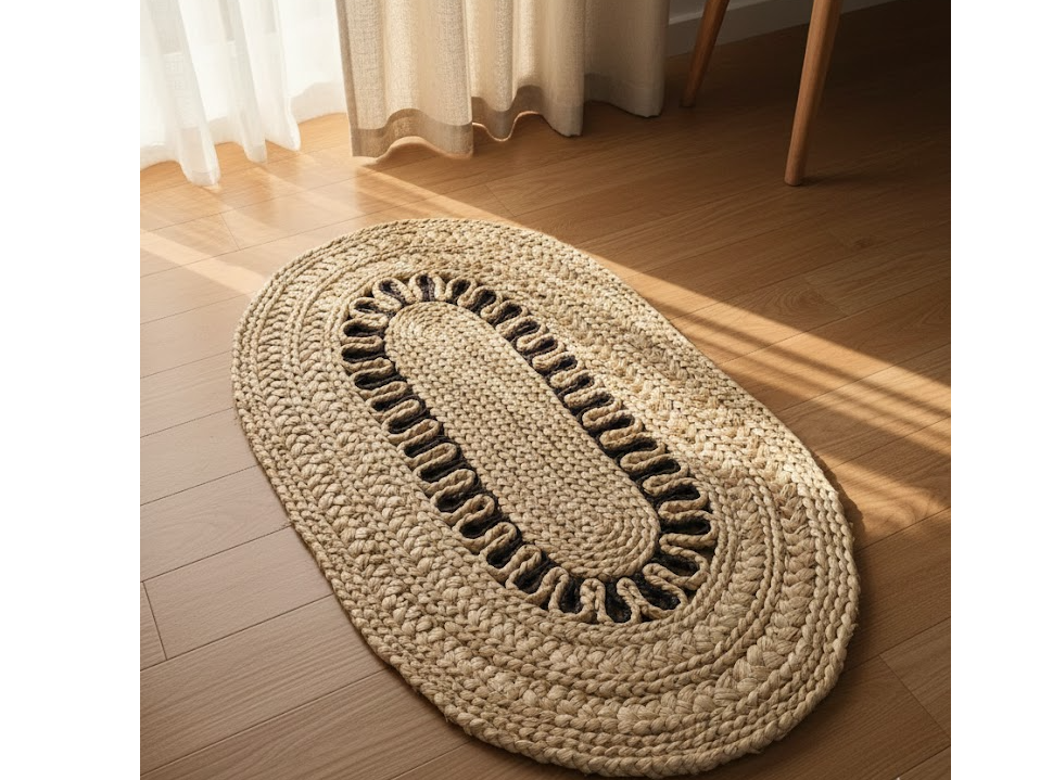 Alfombra de Rattan grande