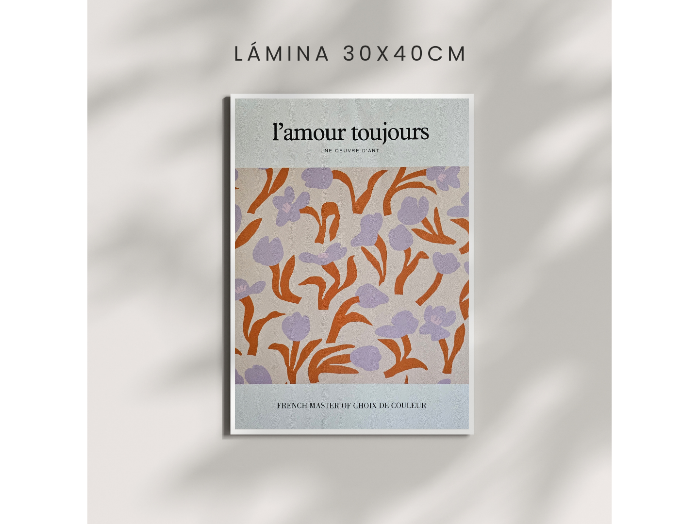 Lámina "L'amour Toujours" - 30x40cm