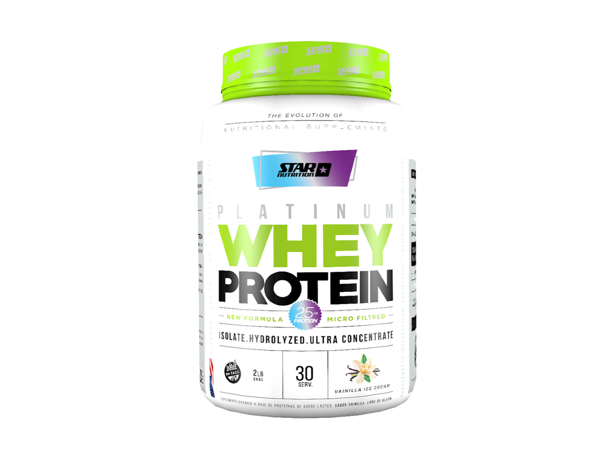 PLATINUM WHEY PROTEN 2 LB - VAINILLA