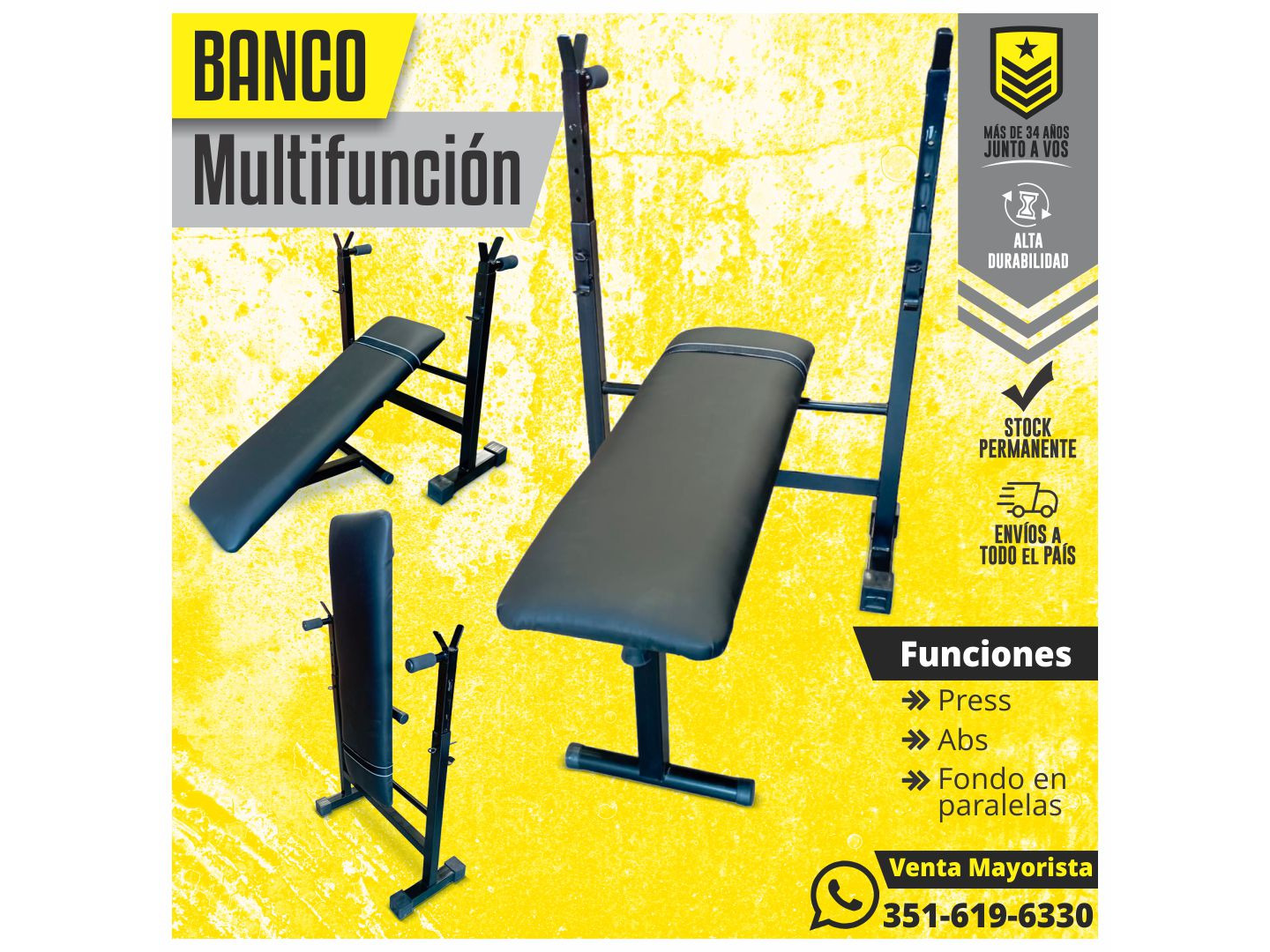 BANCO MULTIFUNCION PLEGABLE