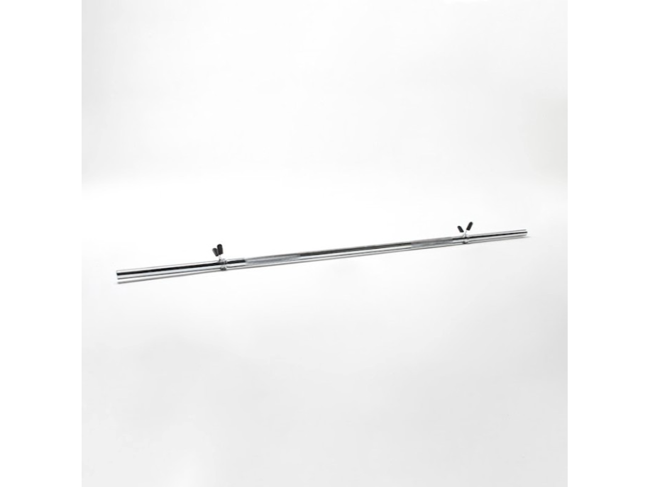 BARRA CROMADA 1,20 M C/ TOPES de MUNDO FITNESS