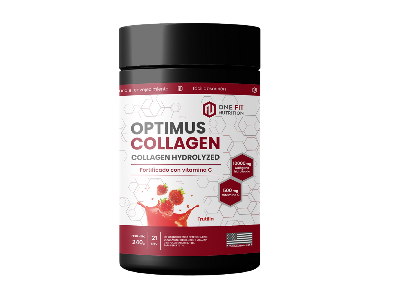 OPTIMUS COLLAGEN 240 GRS NARANJA