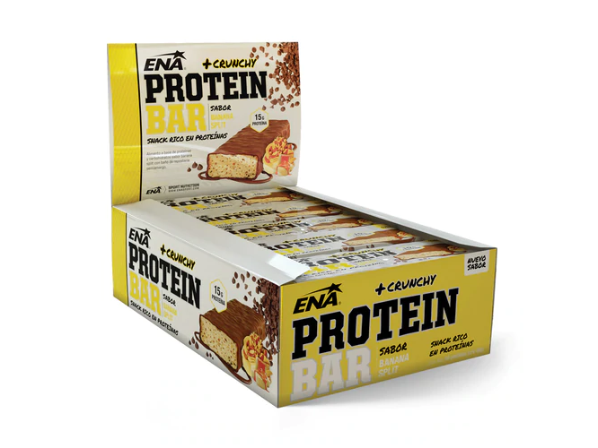PROTEIN BAR BANANA SPLIT + CRUNCHY  - CAJA X 16
