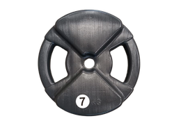 DISCOS BODY PUMP C/ AGARRE 7 KG NEGRO