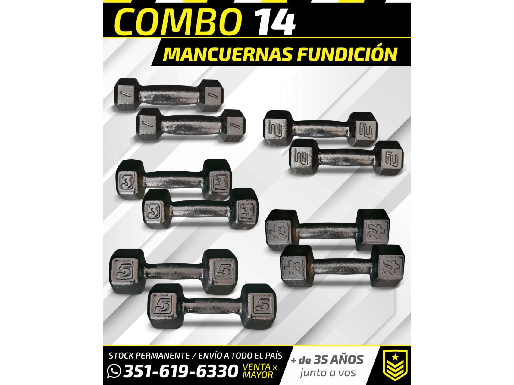 COMBO 14: SET MANCUERNAS FUNDICION
