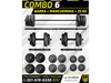 COMBO 6: BARRA + MANCUERNAS + 35 KG
