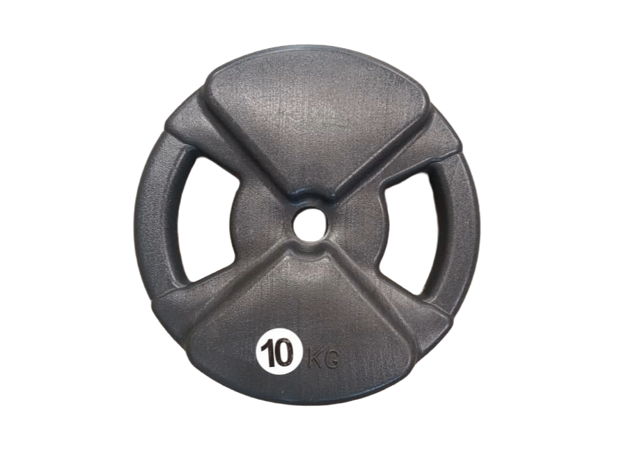 DISCOS BODY PUMP C/ AGARRE 10 KG NEGRO