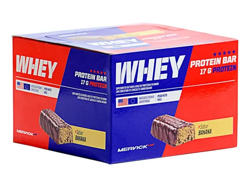 MINI WHEY BAR 46 GRS X 12 MERVICK - BANANA