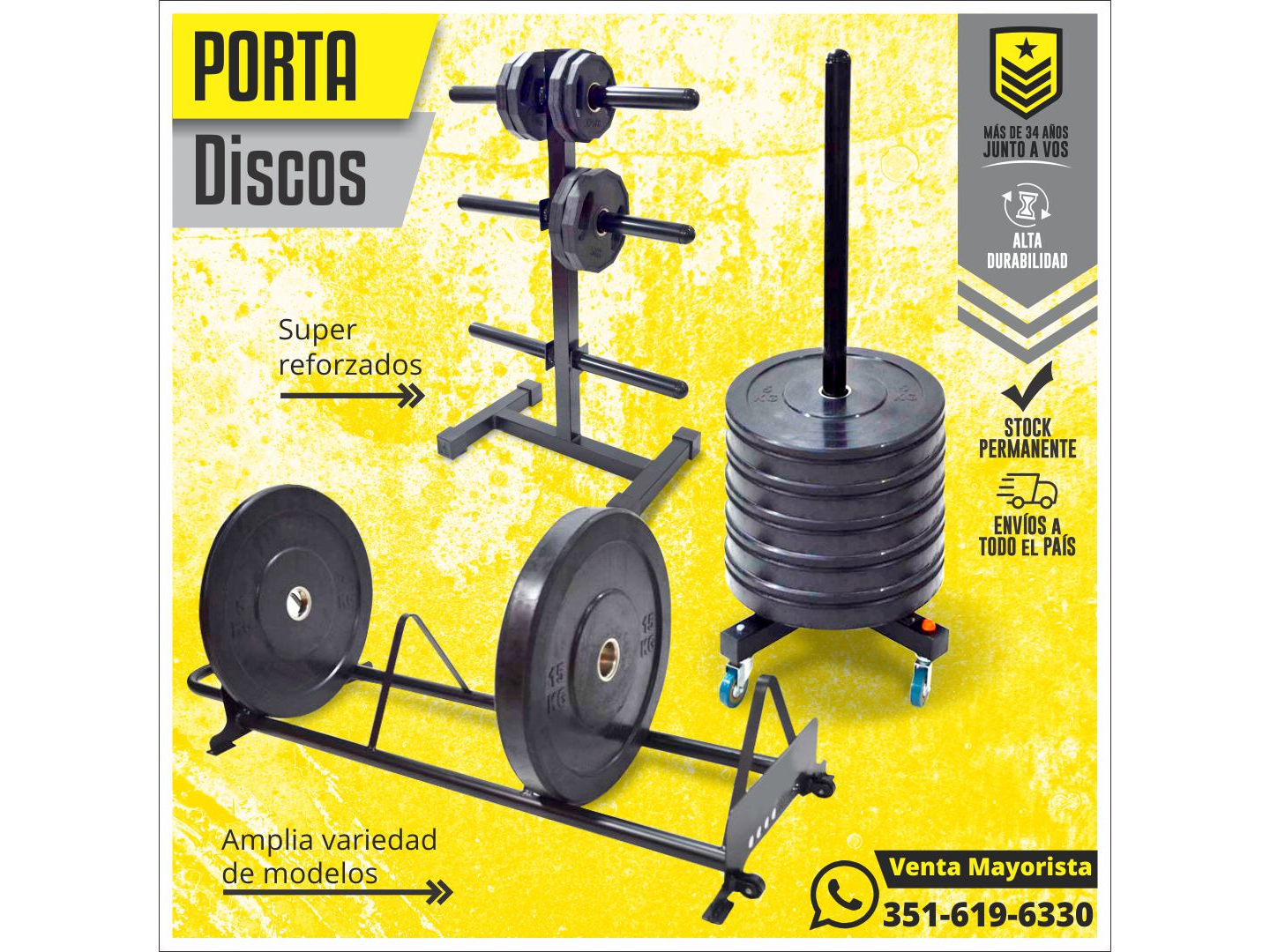 PORTA DISCOS BUMPER VERTICAL