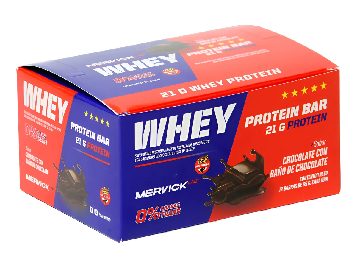 WHEY BAR 65 GRS X 12 MERVICK - CHOCOLATE